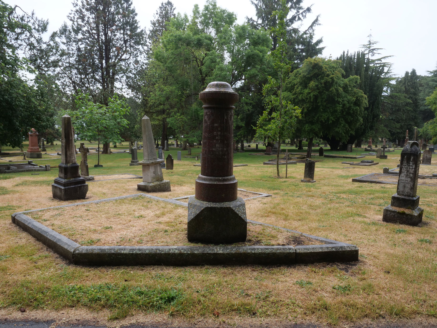 The grave of George Washington Haynes and his family in Ross Bay Cemetery, Victoria, B.C. [photo: Vancouver & Quadra Lodge No. 2 Historian]