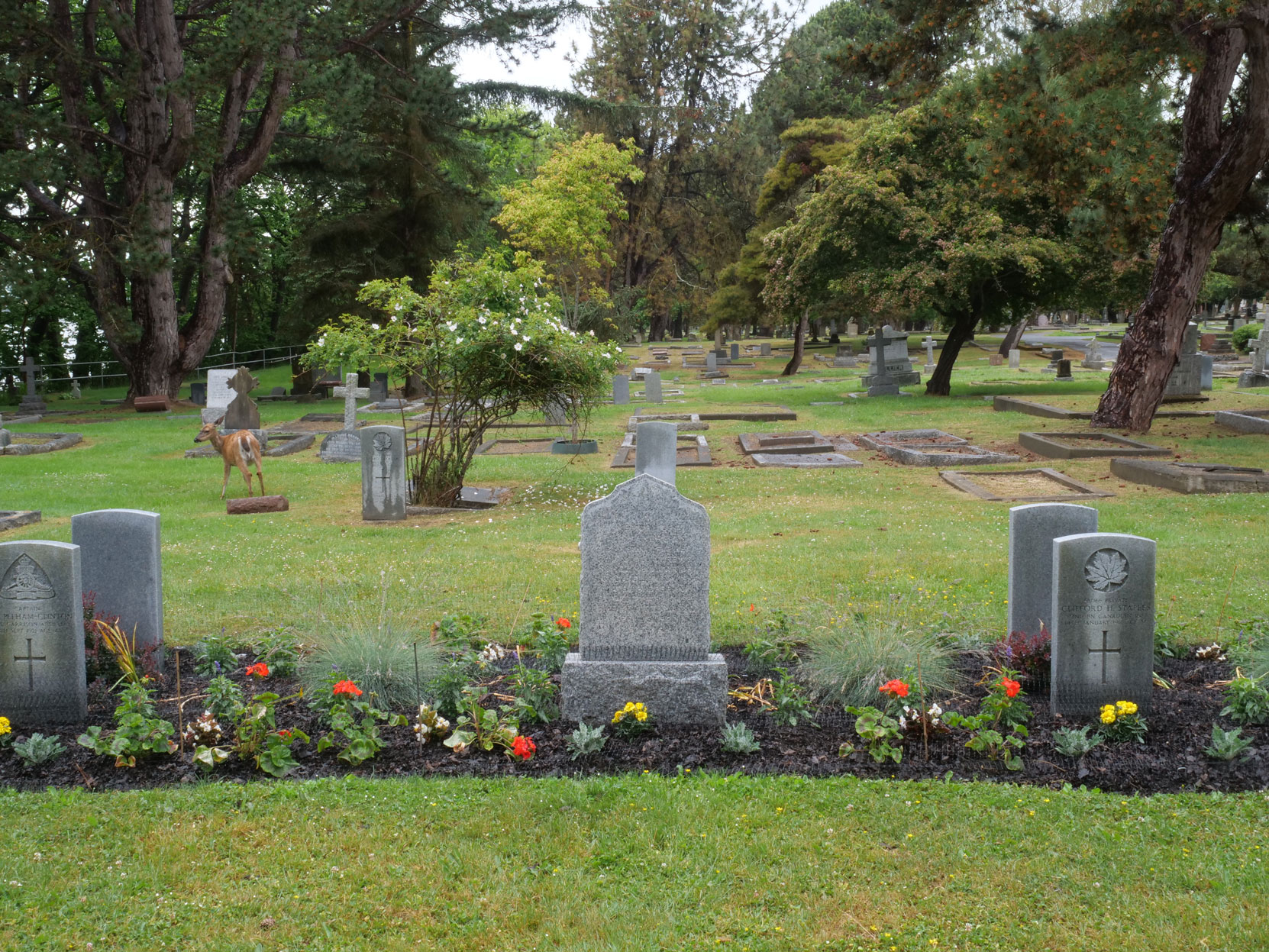 The grave of Archibald McLagan Andrews (died 1920, aged 46) in Ross Bay Cemetery, Victoria, B.C. [photo: Vancouver & Quadra Lodge No. 2 Historian]