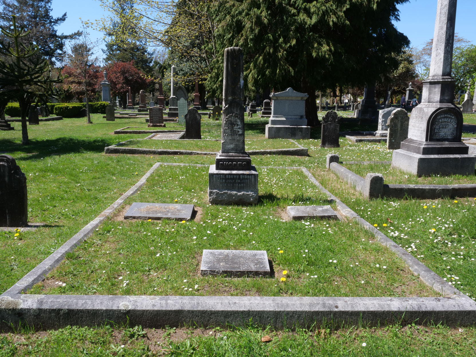 The grave of George Anthony Walkem (1834-1908) in Ross Bay Cemetery, Victoria, B.C. [photo: Vancouver & Quadra Lodge No. 2 Historian]