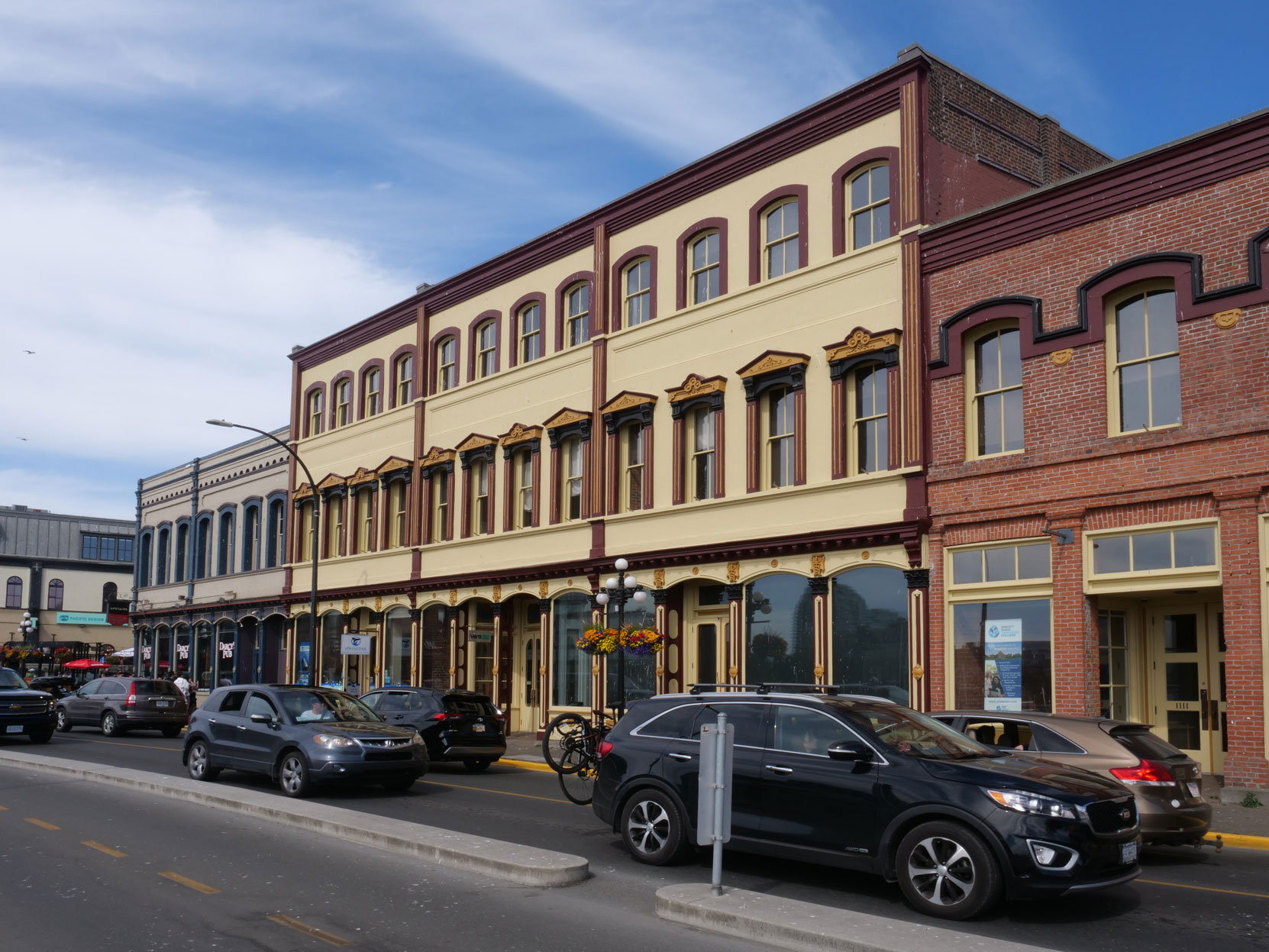 The Rithet Building, 1117-1125 Wharf Street in downtown Victoria, was built in stages between the 1860's and the 1880's for Robert Rithet & Company. Robert Rithet was a member of Vancouver & Quadra Lodge No. 2 [photo: Vancouver & Quadra Lodge No. 2 Historian]