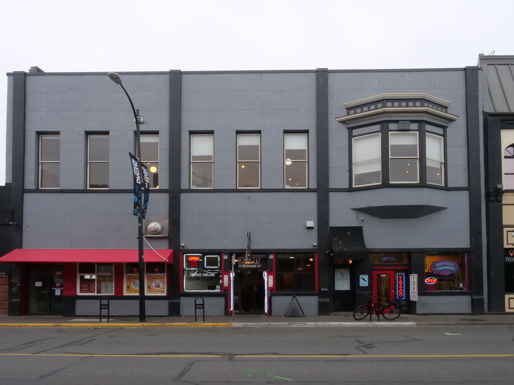 1215-1221 Wharf Street was built in 1892 for James Yates. It has been attributed to architect John Teague, a member of Victoria-Columbia Lodge No. 1 [photo: Mark Anderson]